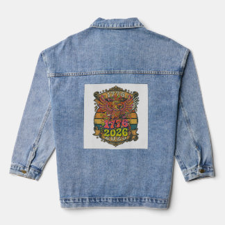 Vintage Adler 1776 2026-Shirt Bubble Patriotisch Jeansjacke