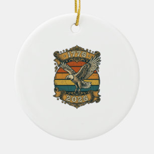 Vintage Adler 1776 2026 Shirt Patriotisch Retro Ab Keramik Ornament