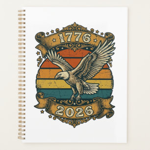 Vintage Adler 1776 2026 Shirt Patriotisches Retro Planer