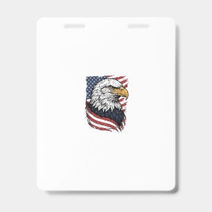 Vintage-Adler-Amerikanische-Flagge-Patriotisches-S Ausweis