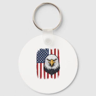 Vintage-Adler-Amerikanische-Flagge-Patriotisches-S Schlüsselanhänger