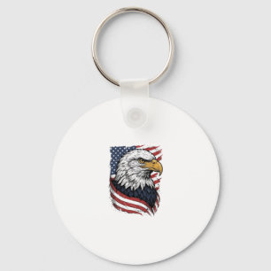 Vintage-Adler-Amerikanische-Flagge-Patriotisches-S Schlüsselanhänger