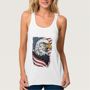 Vintage-Adler-Amerikanische-Flagge-Patriotisches-S Tank Top