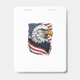 Vintage-Adler-Amerikanisches-Flagge-Patriotisches- Ausweis