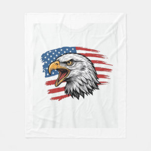 Vintage-Adler-Flagge Patriotisches Vektor-Shirt-De Fleecedecke