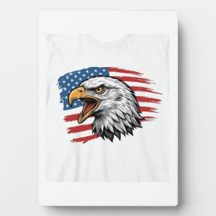 Vintage-Adler-Flagge Patriotisches Vektor-Shirt-De Fotoplatte