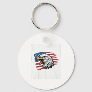 Vintage-Adler-Flagge Patriotisches Vektor-Shirt-De Schlüsselanhänger