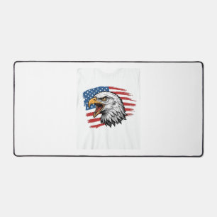 Vintage-Adler-Flagge Patriotisches Vektor-Shirt-De Schreibtischunterlage