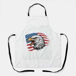Vintage-Adler-Flagge Patriotisches Vektor-Shirt-De Schürze