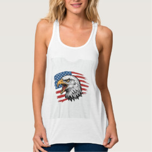 Vintage-Adler-Flagge Patriotisches Vektor-Shirt-De Tank Top