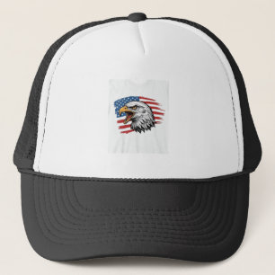 Vintage-Adler-Flagge Patriotisches Vektor-Shirt-De Truckerkappe