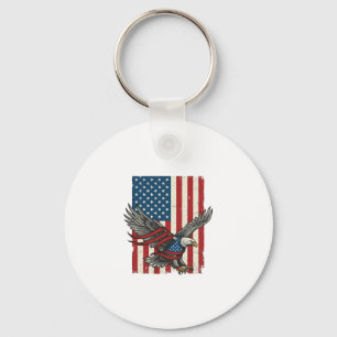 Vintage-Adler-Flagge Vektor Patriotisches-Shirt-De Schlüsselanhänger