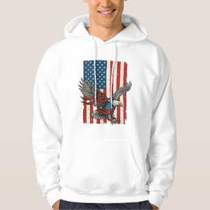 Vintage-Adler-Flagge Vektor Patriotisches T-Shirt Hoodie
