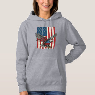 Vintage-Adler-Flagge Vektor Patriotisches T-Shirt Hoodie