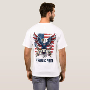 Vintage Adler Land der Freien Patriotischer Stolz  T-Shirt