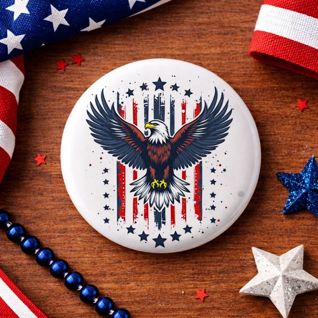 Vintage Adler Patriotisch Button (Von Creator hochgeladen)