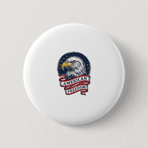 Vintage-Adler-patriotisches Band-Vektor-Shirt-Desi Button