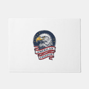 Vintage-Adler-patriotisches Band-Vektor-Shirt-Desi Fußmatte