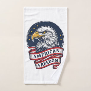 Vintage Adler Patriotisches Band Vektor-Shirt-Desi Handtuch