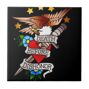 Vintage-Adler-Tattoo Fliese
