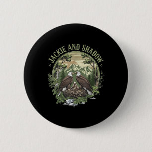 Vintage Adlerfamilie Jackie und Schattenadler Button