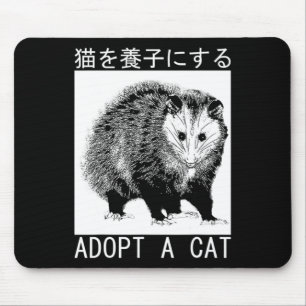 Vintage Adopt A Cat Possum Japanischer Opossum Mousepad