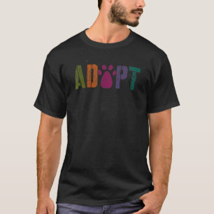 Vintage Adopt Rettungsteam Tier Katzen Hunde Adopt T-Shirt