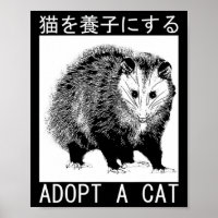 Vintage Adoptiere eine Katze Possum Japanischer Op