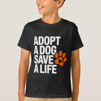 Vintage Adoptiere Hund Rette Leben Retten Tiere Hu T-Shirt