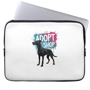 Vintage Adoptiere Nicht Kaufen Hund Graffiti Rettu Laptopschutzhülle