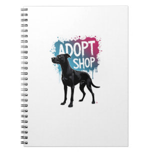 Vintage Adoptiere Nicht Kaufen Hund Graffiti Rettu Notizblock