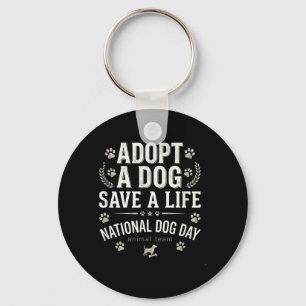 Vintage Adoptiere Nicht Kaufen Retten Sie Hund Tie Schlüsselanhänger