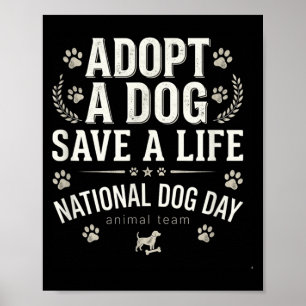 Vintage Adoptiere Nicht Kaufen Retten Sie Hunde Ti Poster