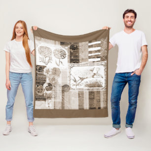 Vintage Ads Design - Fleece Blanket, 50"x60"