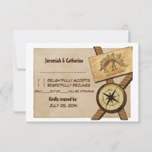 Vintage Adventure Wedding Response Card v4 Einladung