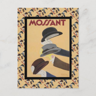Vintage Advertising, French fashion, Hats Postkarte