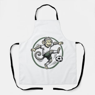 Vintage-Affen-Fußballspieler-Gravur-Shirt-Design Schürze