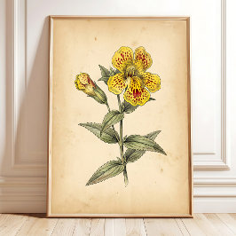 Vintage-Affenblumen-Wandkunst, Leinwand Poster