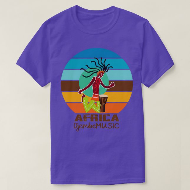 Vintage AFRICA DJEMBE MUSIK T-Shirt (Design vorne)