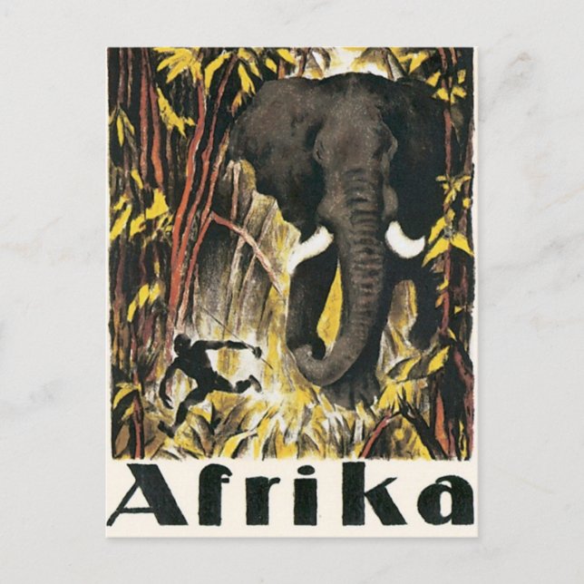 Vintage Afrika Postkarte (Vorderseite)