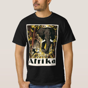 Vintage-Afrika-Reiseposter, Afrikanischer Elefant T-Shirt