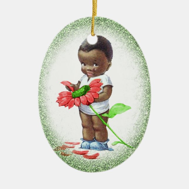 Vintage afrikanische amerikanische keramikornament (Vorne)