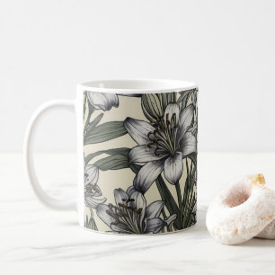 Vintage afrikanische Lilienblüten Kaffeetasse