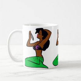 Vintage afrikanische Meerjungfrau Kaffeetasse