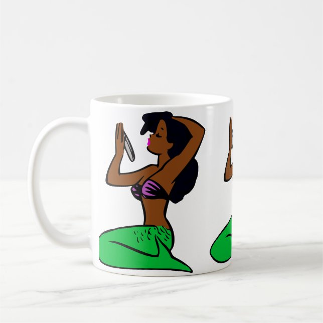 Vintage afrikanische Meerjungfrau Kaffeetasse (Links)