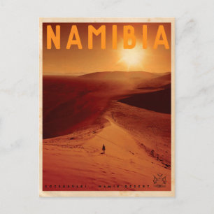 Vintage afrikanische Sonnenuntergangs-Reisepostkar Postkarte