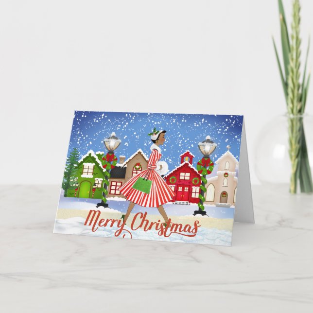 Vintage Afrikanische Weihnachtskarte Karte (Vorderseite)