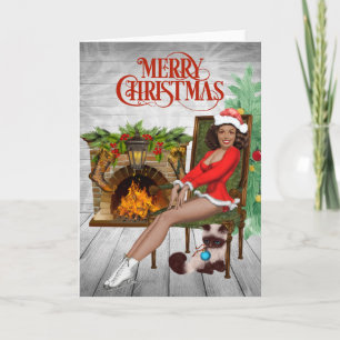 Vintage Afrikanische Weihnachtskarte Karte