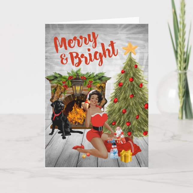 Vintage Afrikanische Weihnachtskarten Karte (Vorderseite)