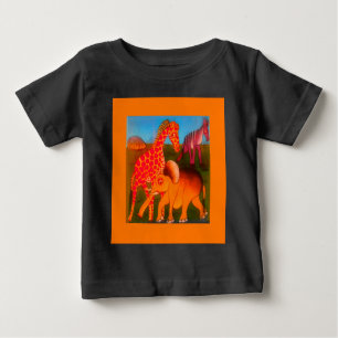 Vintage afrikanische Wildtierfarben Baby T-shirt